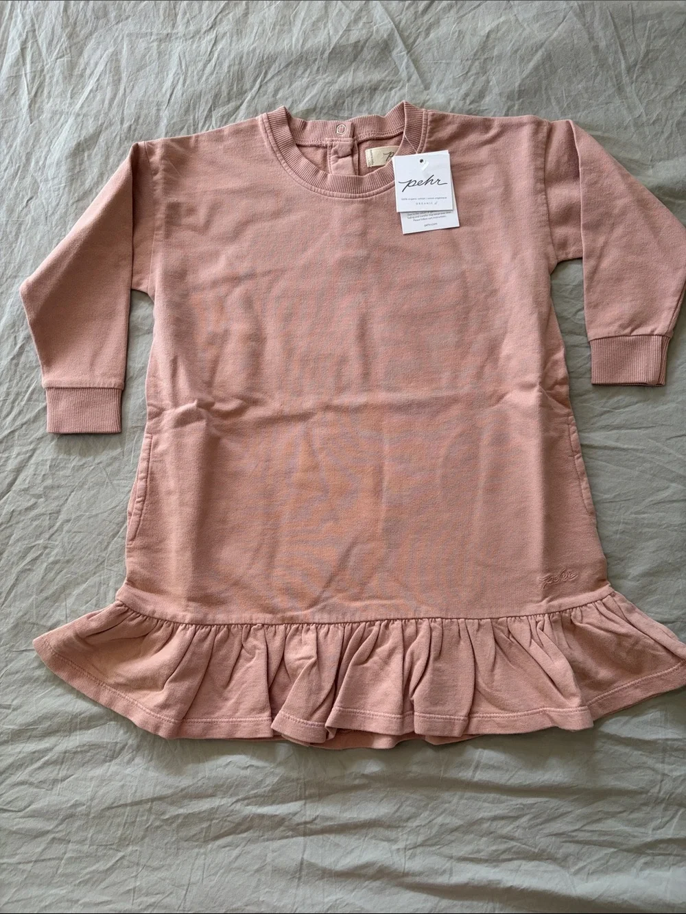 Pehr Ruffle Hem Knit Dress 2T